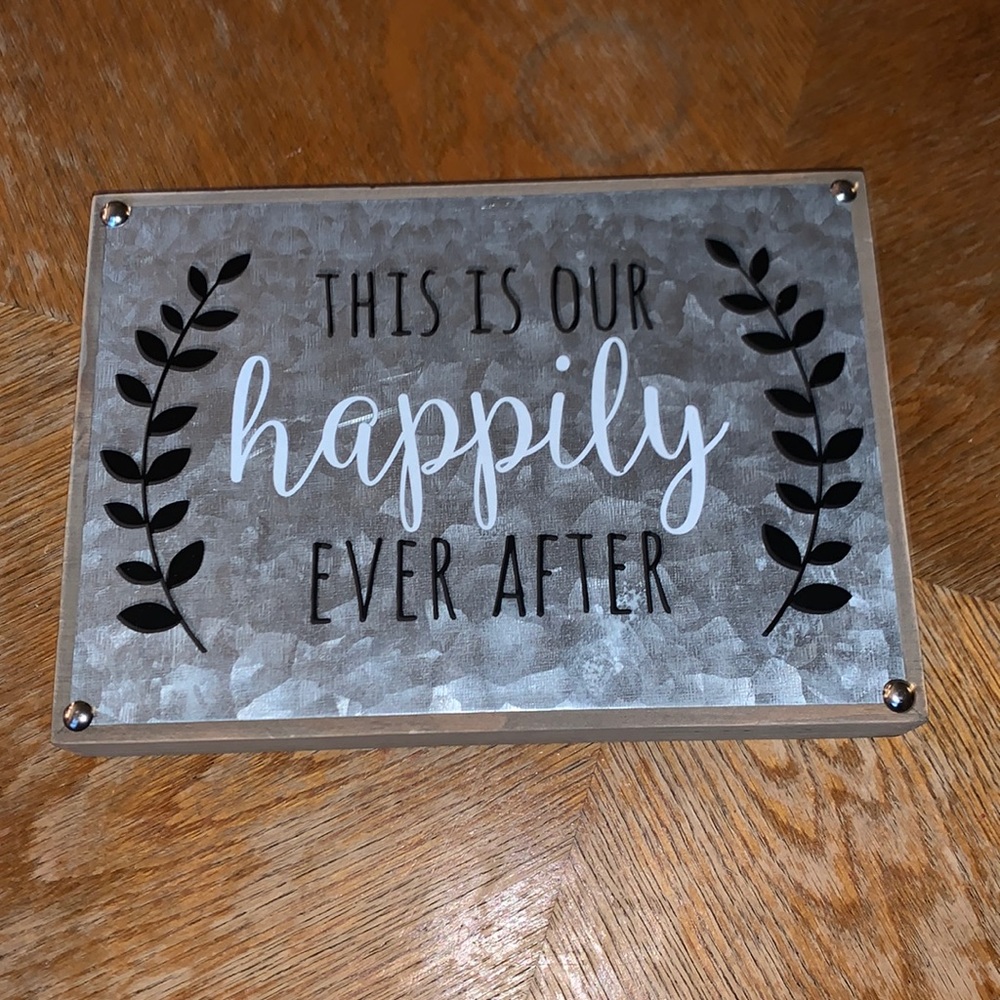 NWT Wall Home Decor “This is our happily ever after”